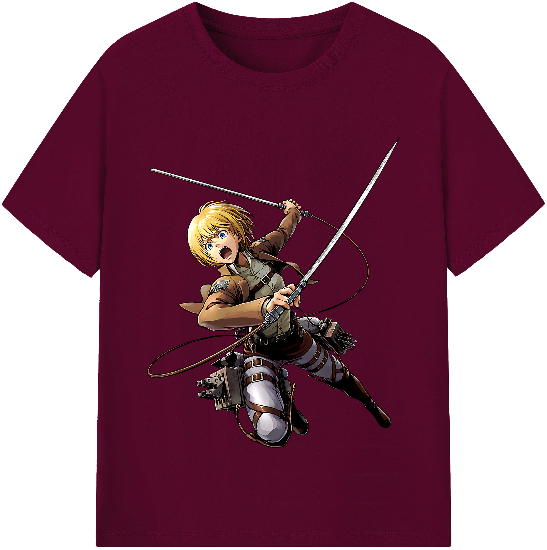（画像用） 進撃の巨人 アルミン·アルレルト Attack on Titan Armin Arlert レディースカジュアルプリントTシャツ（綿100％）